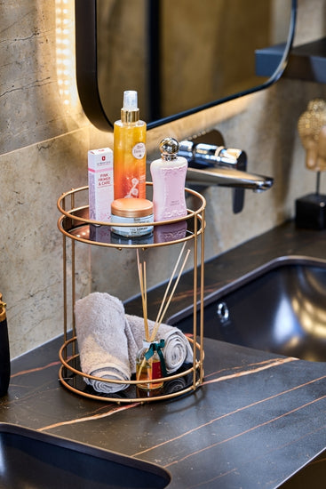 rose-iki-katli-banyo-organizer-pleksi-iki-katli-duzenleyici-metal-paslanmaz