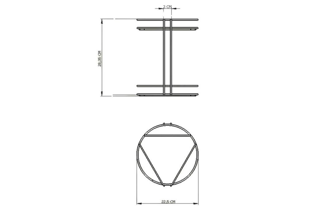 Rose İki Katlı Banyo Organizer Pleksi İki Katlı Düzenleyici - Metal Paslanmaz
