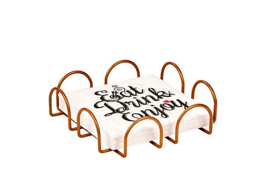 Rose Kare 18 Cm Peçetelik, Kafe, Restoran, Otel, Mutfak Sofra Büyük Boy Peçete - Metal Paslanmaz