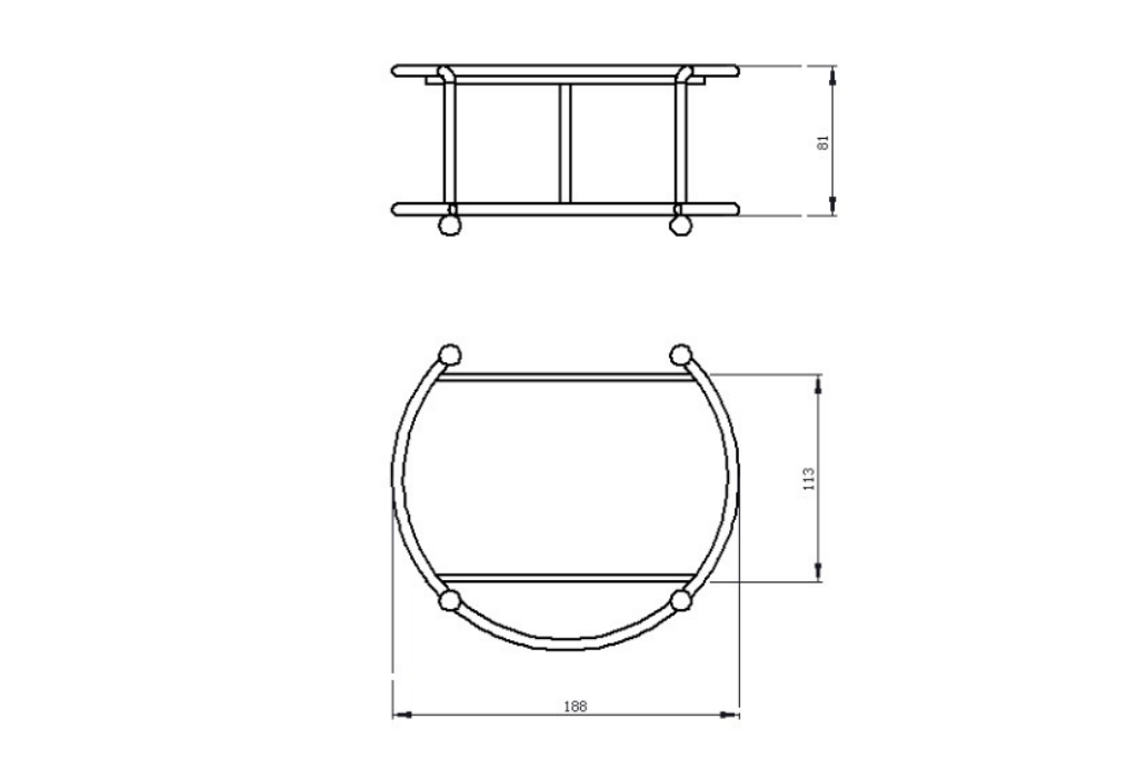 Şık 2’li metal sunumluk – modern dekorasyon ve ikramlık için ideal