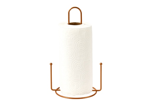 Rose Misketli Kağıt Rulo Havluluk, Peçetelik Mutfak Banyo Çocuk Odası Aksesuar - Metal Paslanmaz