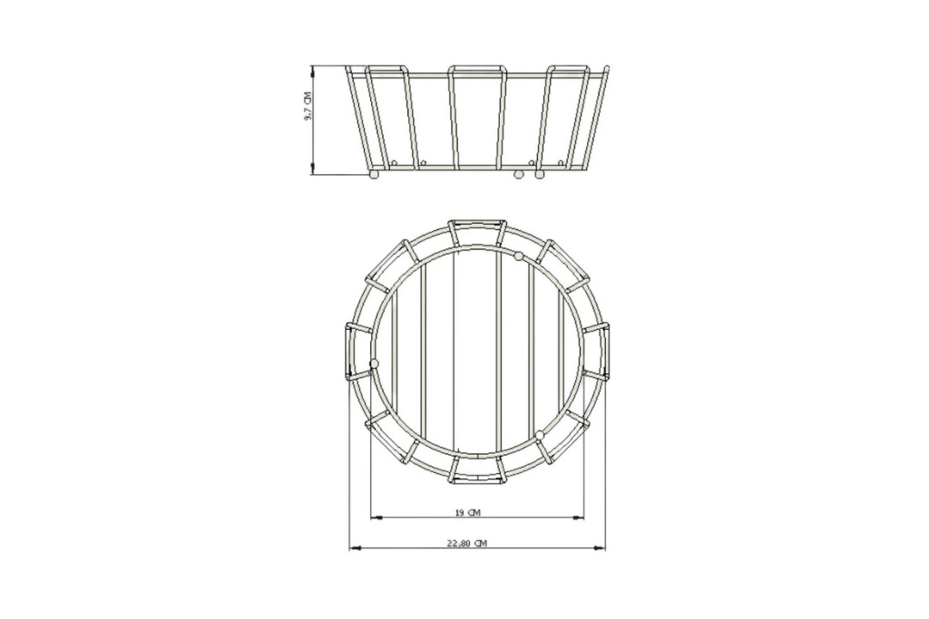 Rose Oval Corner Bread Basket Bread Presentation Basket Macrame Multi-purpose Stainless Metal