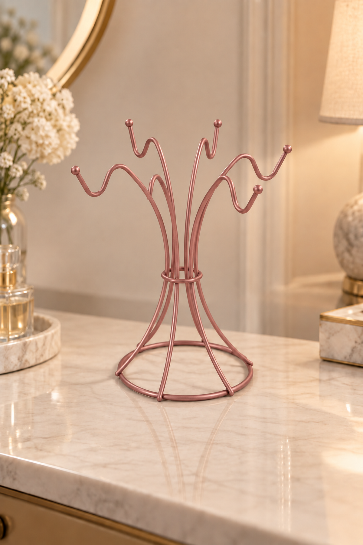 Rose Metal Takı Standı, Kolye, Bileklik ve Aksesuar Düzenleyici