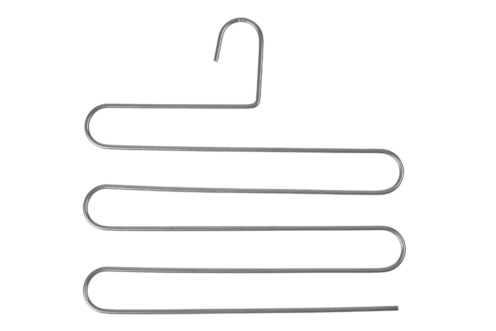 10 Pack Shiny Silver 5-Tier Pants Hanger Wardrobe Clothes Scarf Hanger Stainless Metal