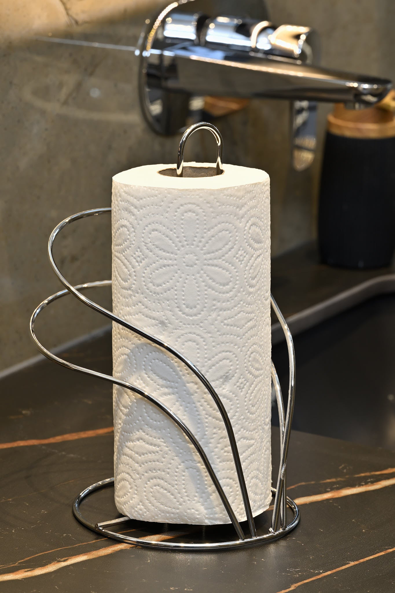 Silver Swan Paper Roll Towel Holder, Napkin Holder Kitchen Bathroom Kids Bedroom Accessories - Metal Stainless