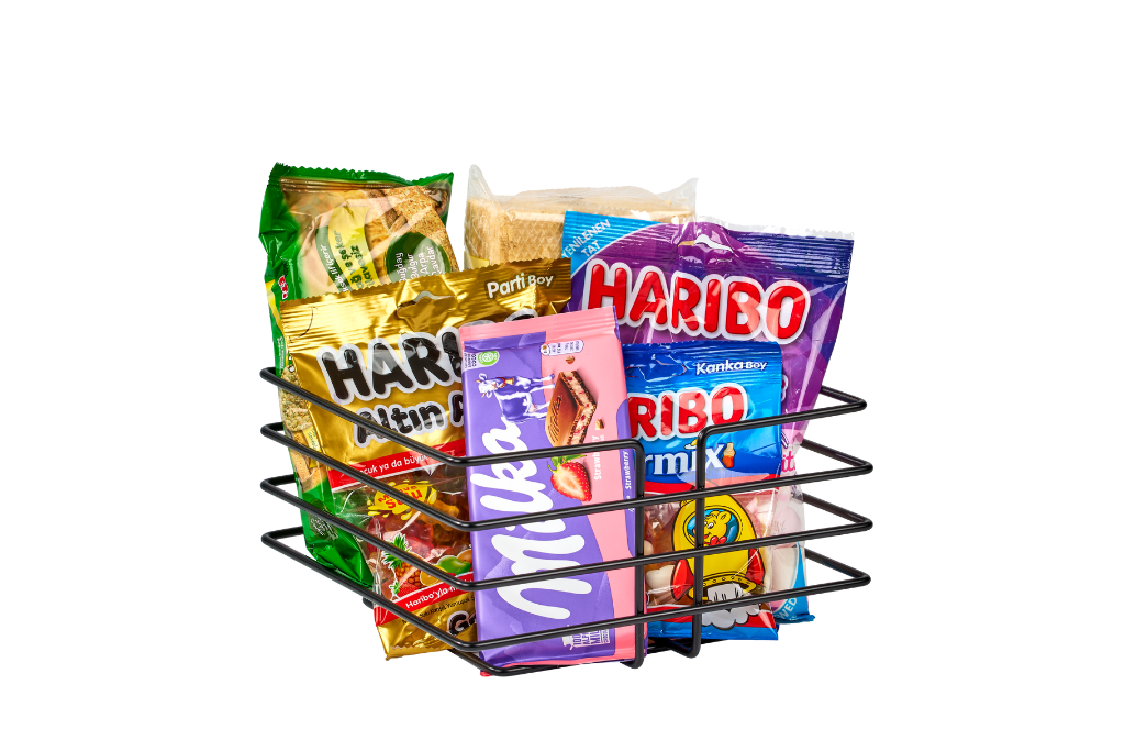 Siyah 2'Li Servis Sunum Seti, Çok Amaçlı Düzenleyici Ve Kafesli Peçetelik, Hediyelik-Metal Paslanmaz