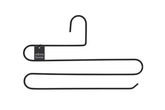 Siyah 5'Li Dolap İçi 3 Katlı Pantolon Elbise, Şal, Eşarp, Askısı, Gardrop Askılığı - Metal Paslanmaz