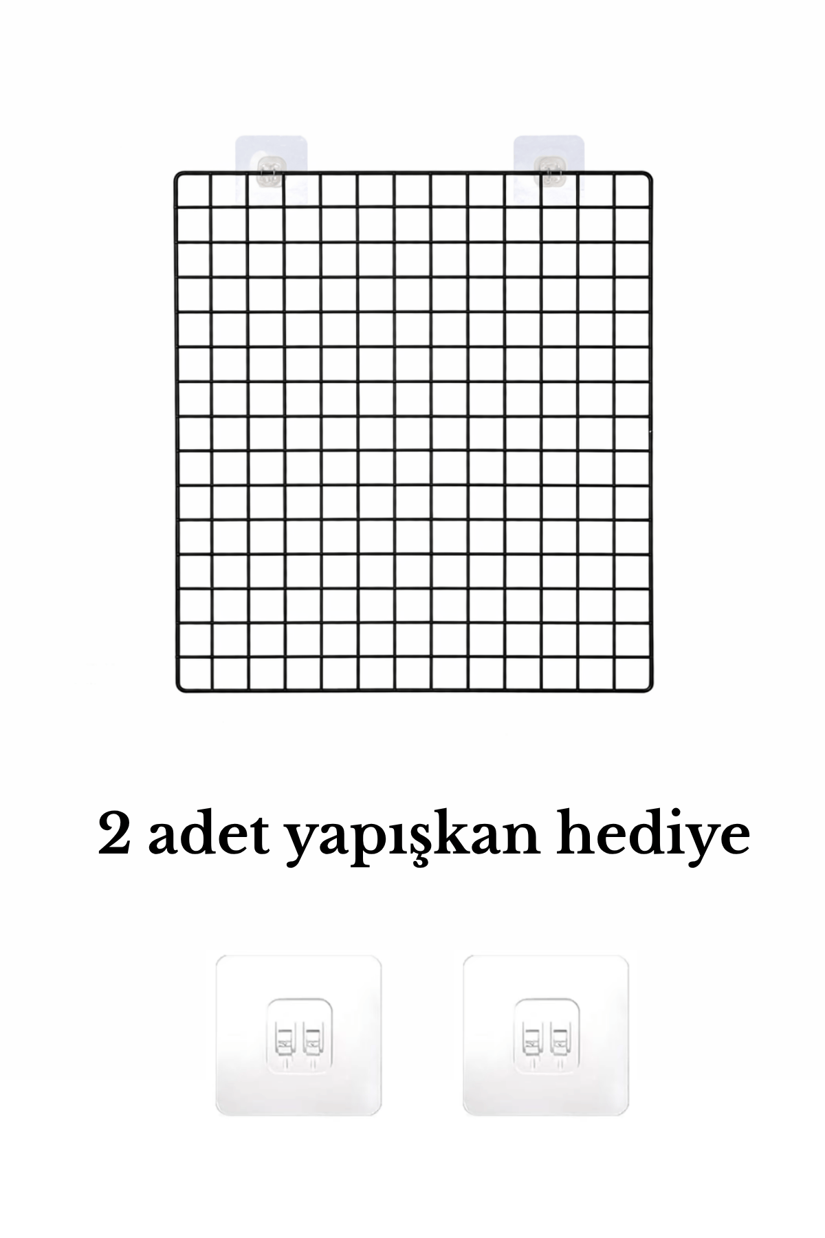 Black Photo Pegboard Wall Organizer 43x43 Cm with Adhesive Gift