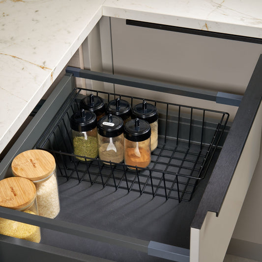 Siyah Dikdörtgen Sepet Şık Çok Amaçlı Dolap Düzenleyici Organizer