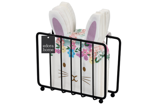 Siyah Kafes Peçetelik, Kafe Cafe, Restoran, Otel, Dekoratif Peçetelik Hediyelik - Metal Paslanmaz