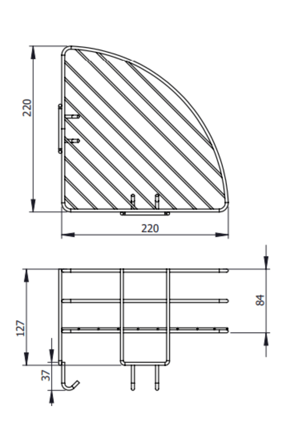 Siyah Lüx Köşe Raf Organizer – Yapışkanlı Paslanmaz Metal Banyo Duş Şampuanlık, Çok Amaçlı Raf