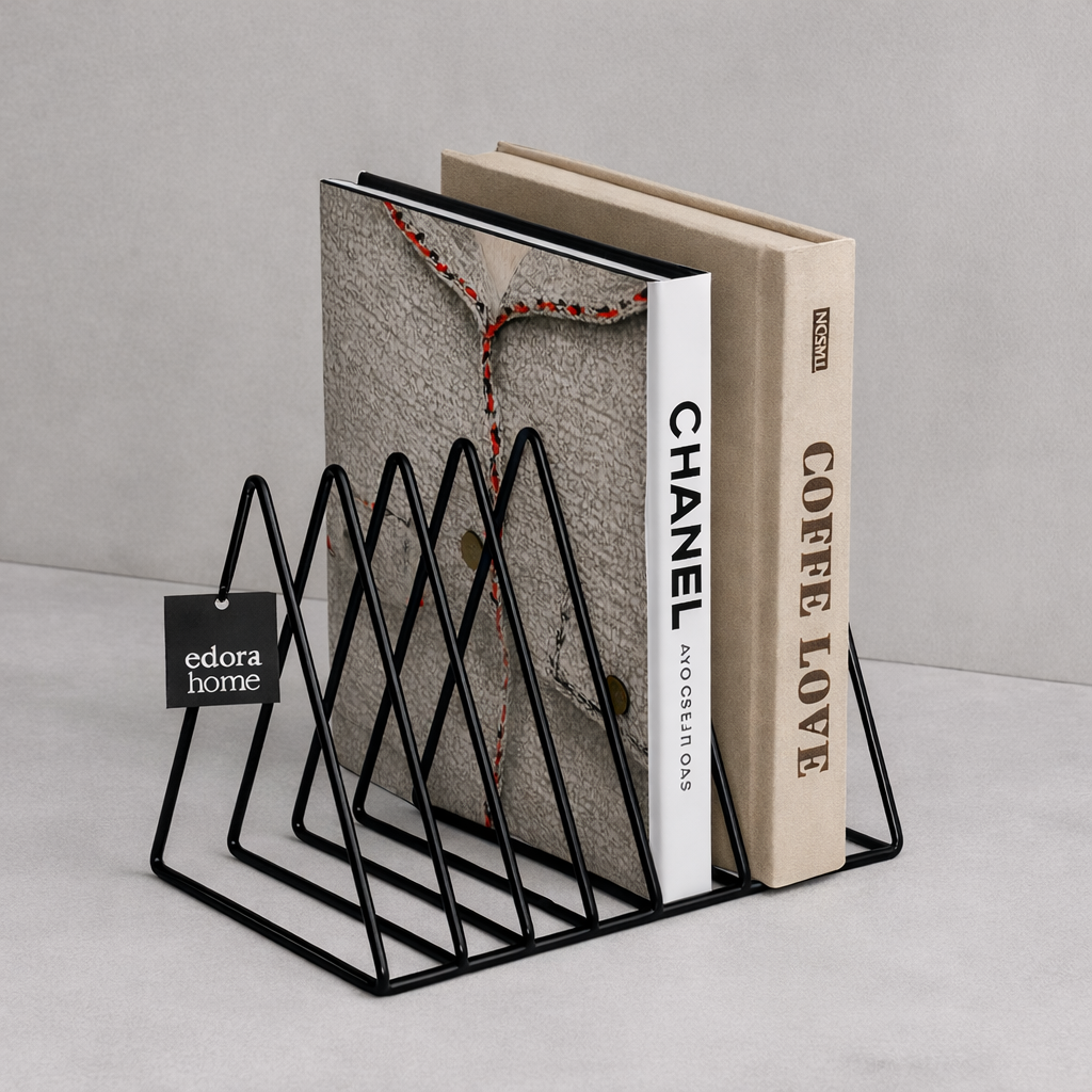 Siyah Masa Üstü Ofis ve Salon için Çok Amaçlı Kitap Düzenleyici Organizer