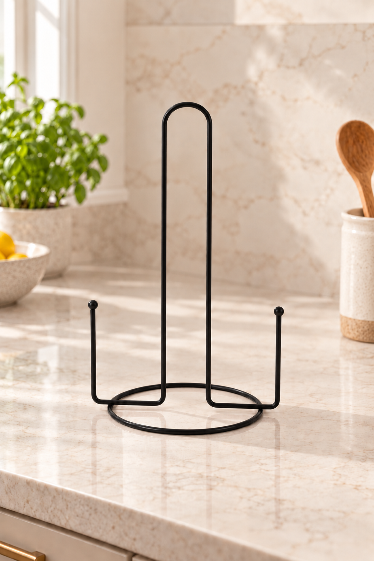 Black Beaded Paper Towel Holder Roll Holder Napkin Holder Kitchen Bathroom Stainless Metal