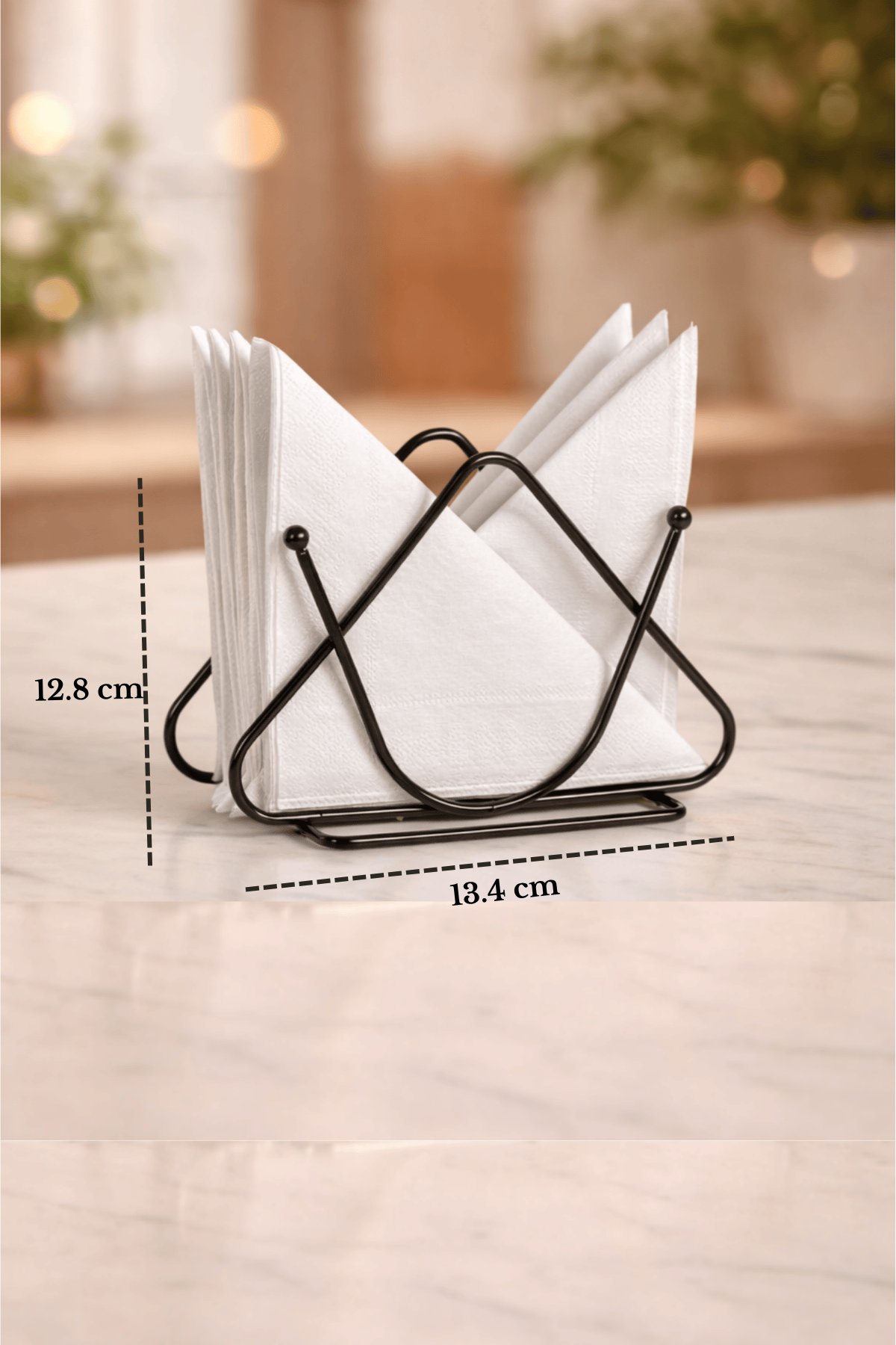Black Decorative Desktop Napkin Holder Napkin Stand Cafe Restaurant Hotel