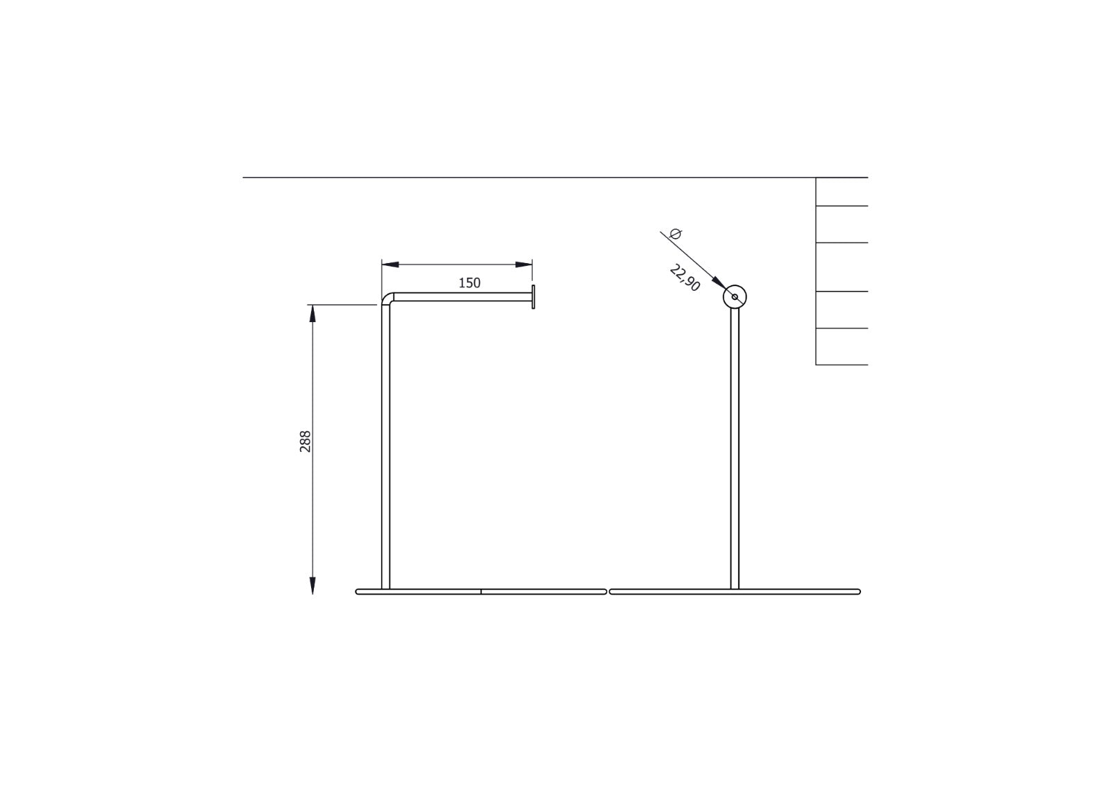 Siyah Dikey Havluluk Havlu Askılığı Tezgah Üstü Banyo Mutfak Organizer Paslanmaz Metal