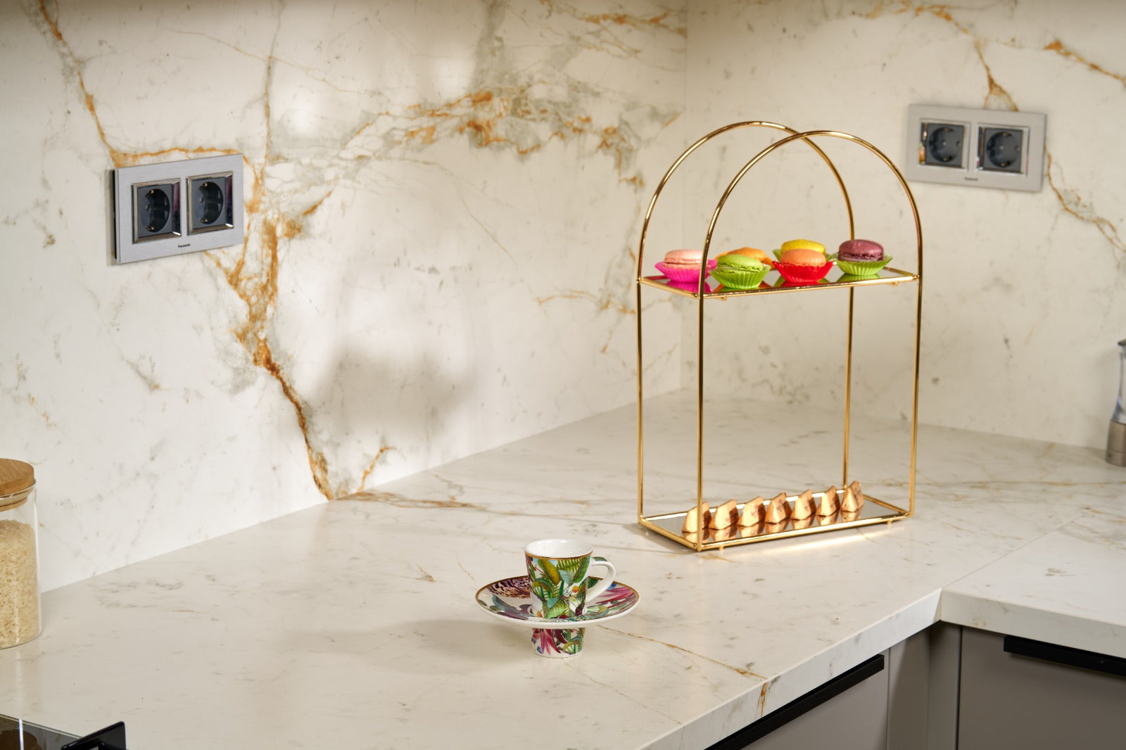 Türk Kahve Fincanı İçe Geçmeli Safari Bloom 2 Kişilik 4 Parça