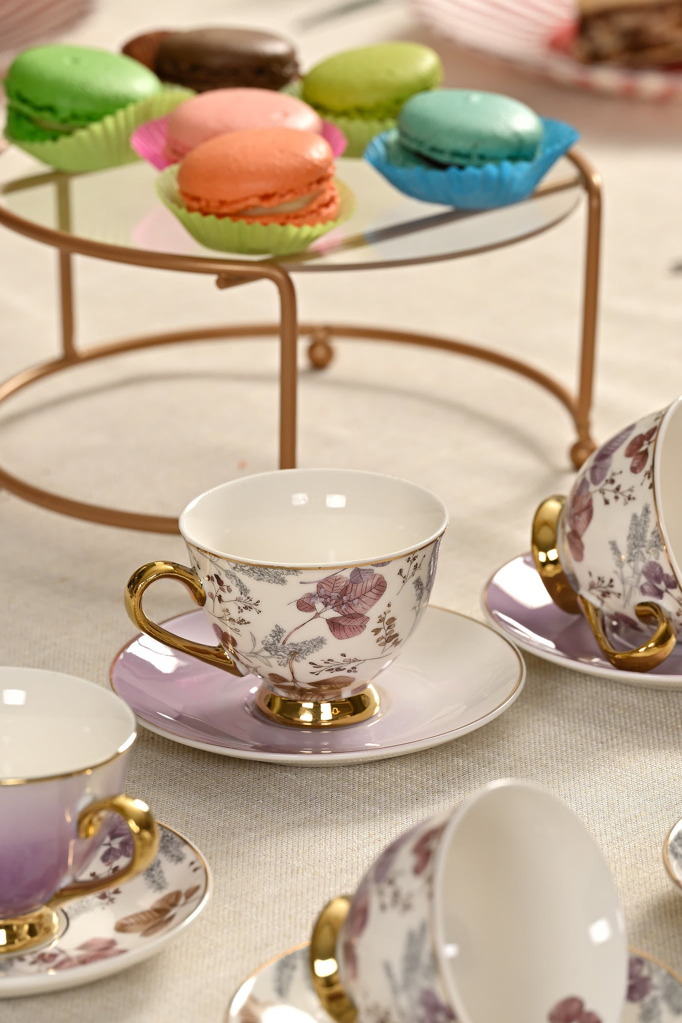 Turkish Coffee Cup Viola 6 Persons 12 Pieces