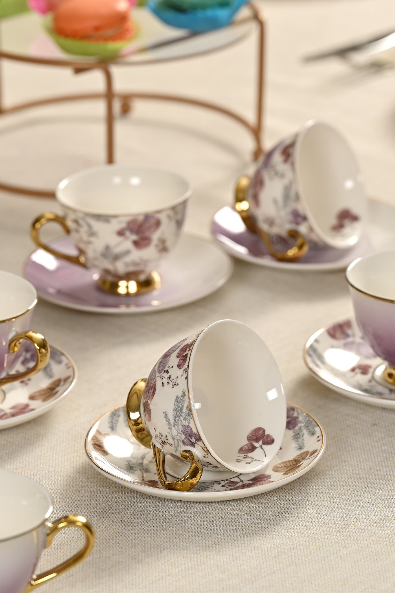 Turkish Coffee Cup Viola 6 Persons 12 Pieces