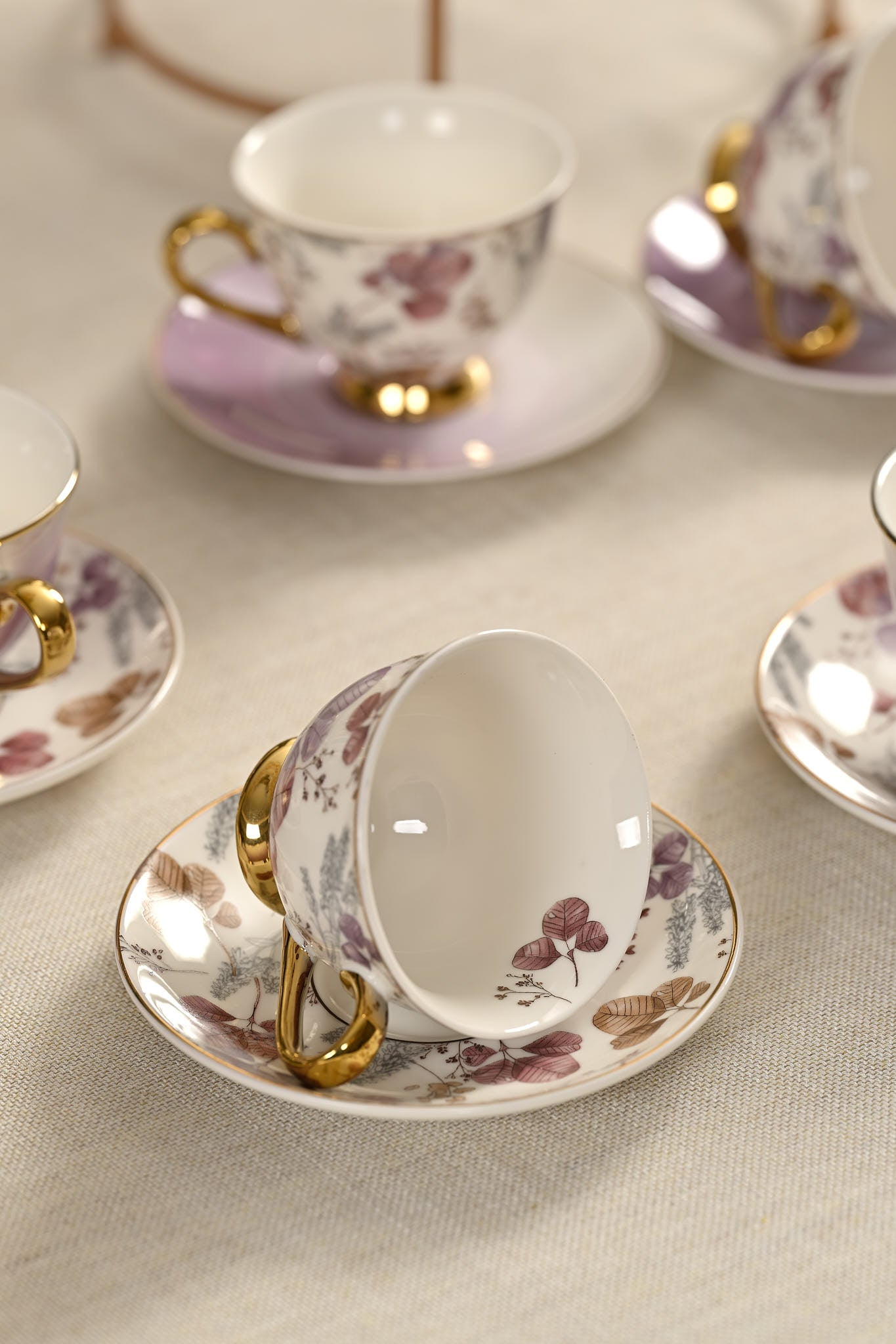 Turkish Coffee Cup Viola 6 Persons 12 Pieces