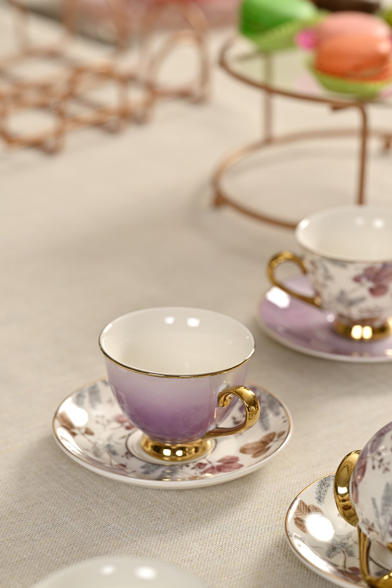 Turkish Coffee Cup Viola 6 Persons 12 Pieces