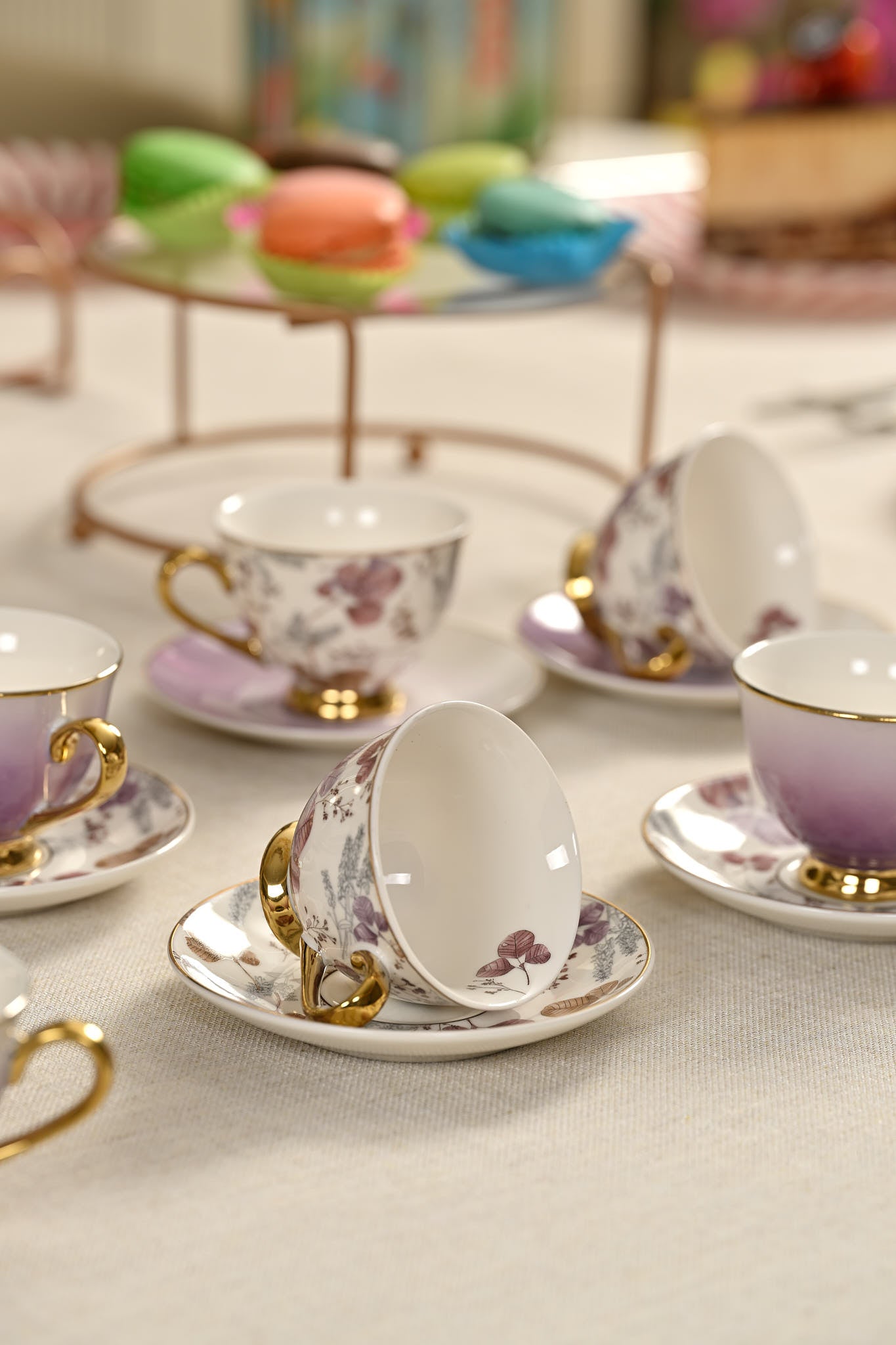 Turkish Coffee Cup Viola 6 Persons 12 Pieces