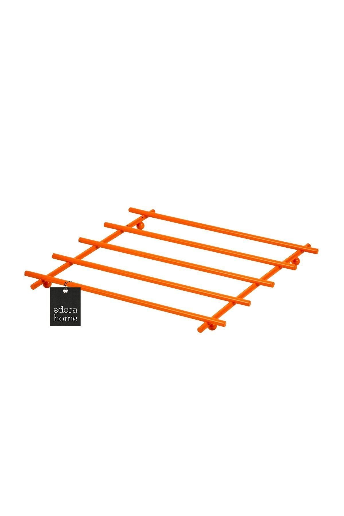 Orange Non-Flammable Trivet Pot Holder Countertop Mat Stainless Metal