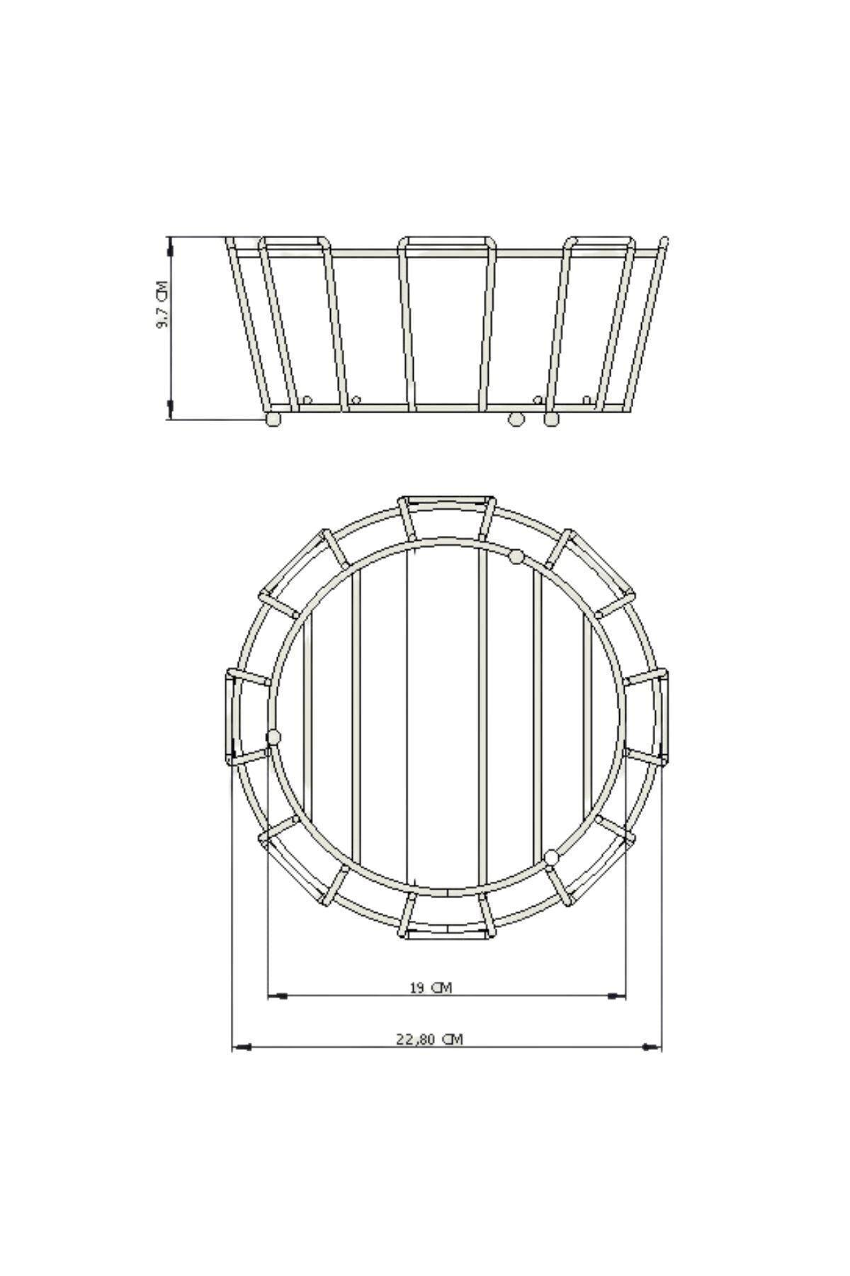 Turuncu Oval Çok Amaçlı Meyve Ve Sebze Sepeti, Mutfak Organizer, Renkli, Çeyiz - Metal Paslanmaz