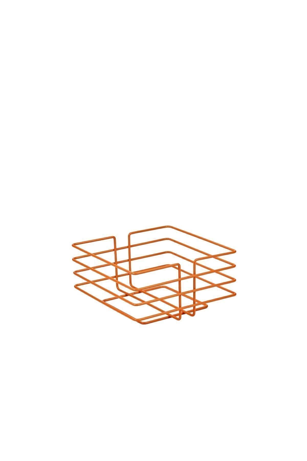 Orange Oval Cornered Square Bread Basket Bread Bin Serving Basket Macrame Multipurpose Stainless Metal