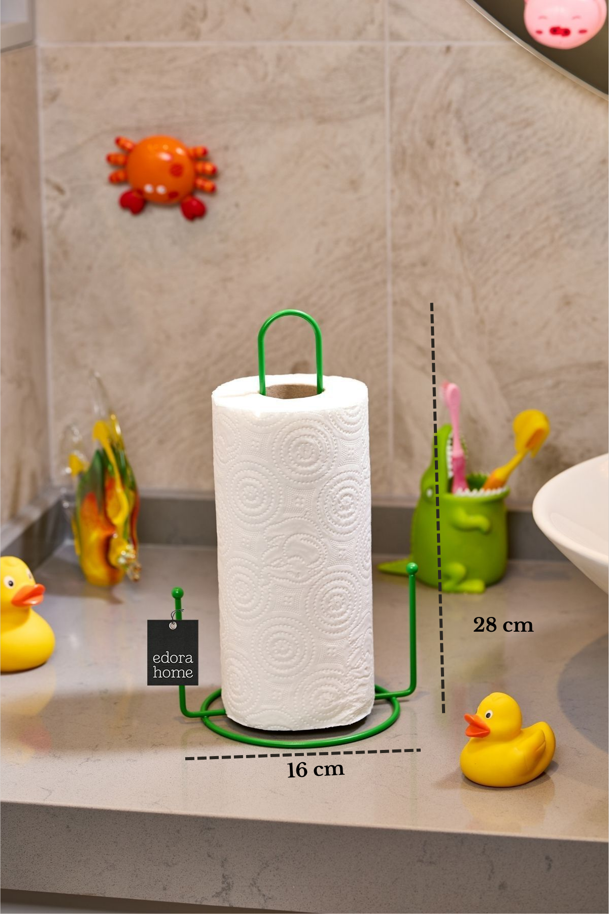 Green Beaded Paper Towel Holder Roll Towel Holder Napkin Holder Kitchen Bathroom Stainless Metal