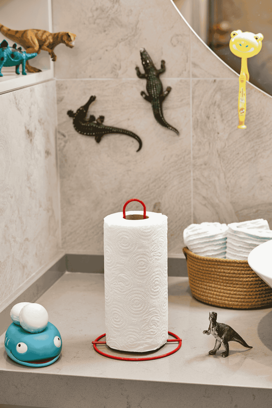 Yılbaşı Kırmızı Dik Kağıt Havluluk Standart Ve Büyük Boy Rulo Uyumlu Peçetelik Mutfak