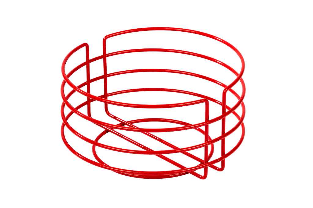 New Year Red Round Bread Basket Bread Bin Serving Basket Jute Fabric Multi-Purpose Stainless Metal