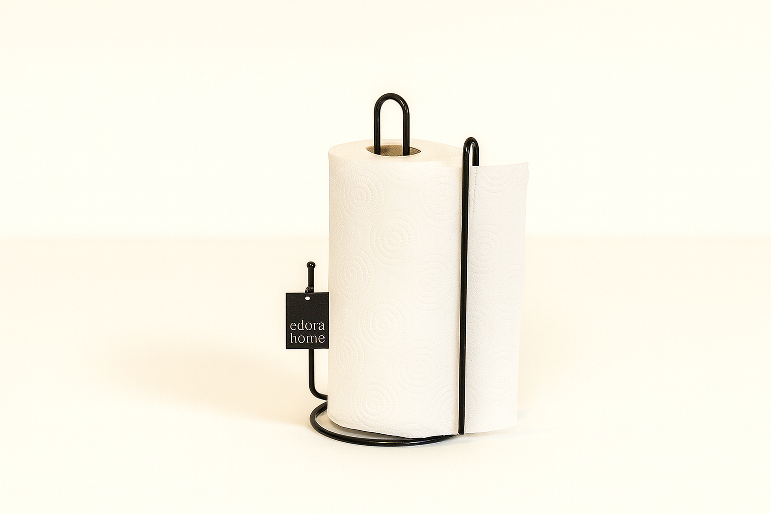 Black Bracket Paper Roll Towel Holder 25 Cm Napkin Holder, Kitchen Ergonomic Design - Metal Stainless Steel