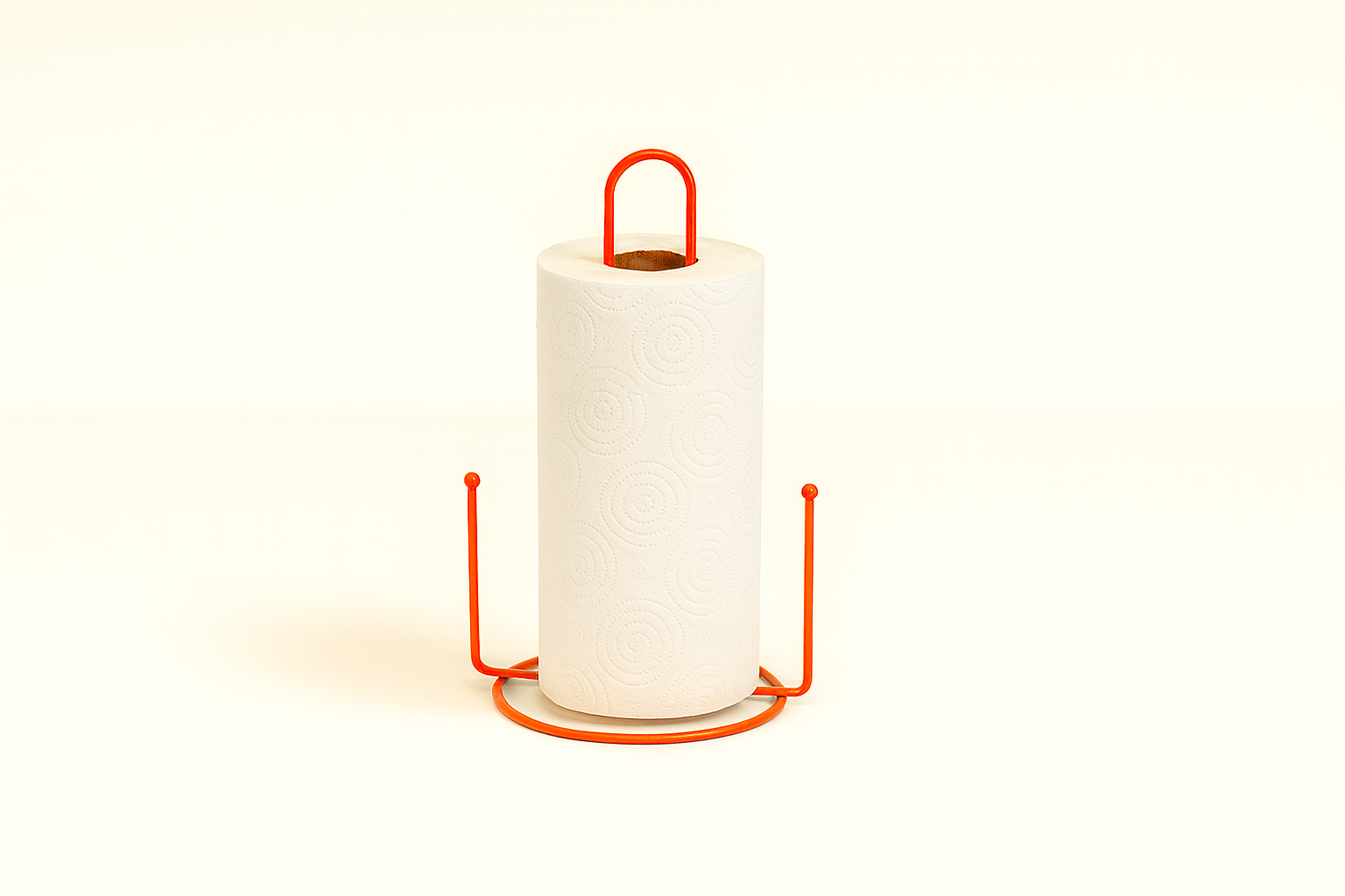 Orange Marbled Paper Roll Towel Holder, Napkin Holder Kitchen Bathroom Kids Room Accessories - Metal Stainless