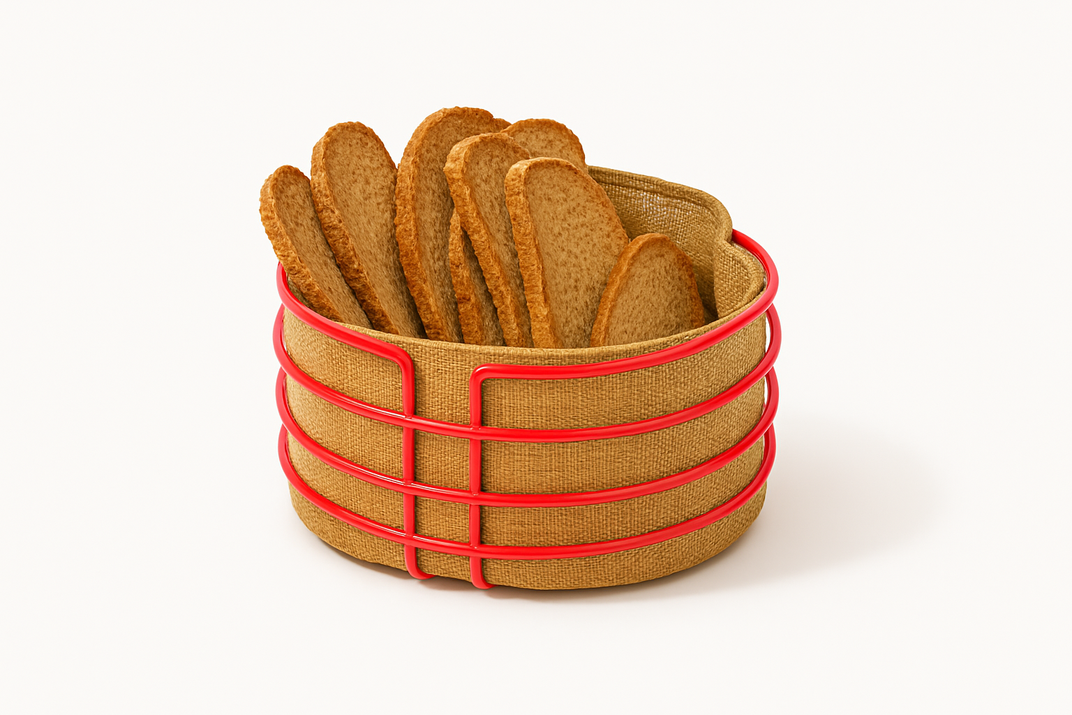 Pink Round Bread Basket Jute Fabric Cloth,Colorful Presentation Basket Bread Basket-Multipurpose Metal Stainless