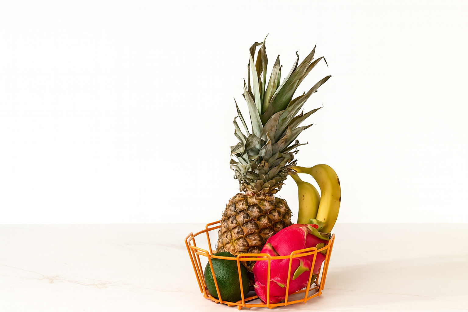 Orange Oval Multipurpose Fruit And Vegetable Basket, Kitchen Organizer, Colorful, Dowry - Metal Stainless Steel