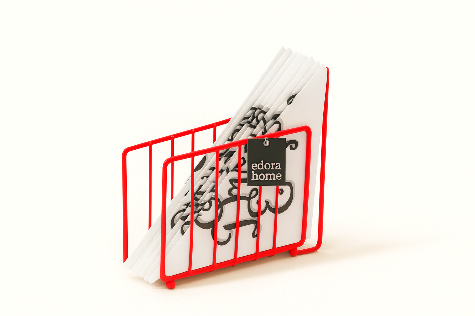 Kırmızı Kafes Lüks Peçetelik 