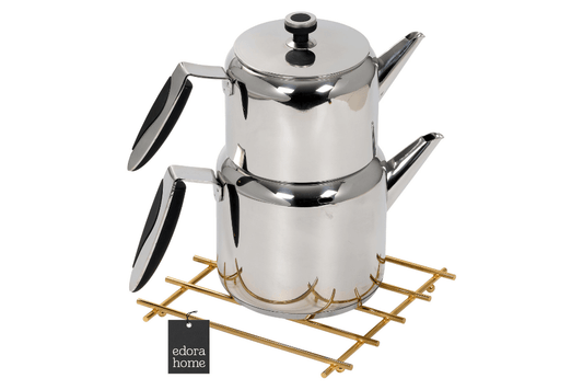 Altın Düz Çubuklu Yanmaz Nihale, Tezgah Üstü Altlık - Metal Paslanmaz