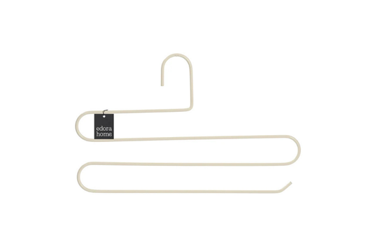 Bej 5 li Dolap İçi 3 Katlı Pantolon, Şal, Eşarp Askısı, Gardrop Askılığı- Metal Paslanmaz