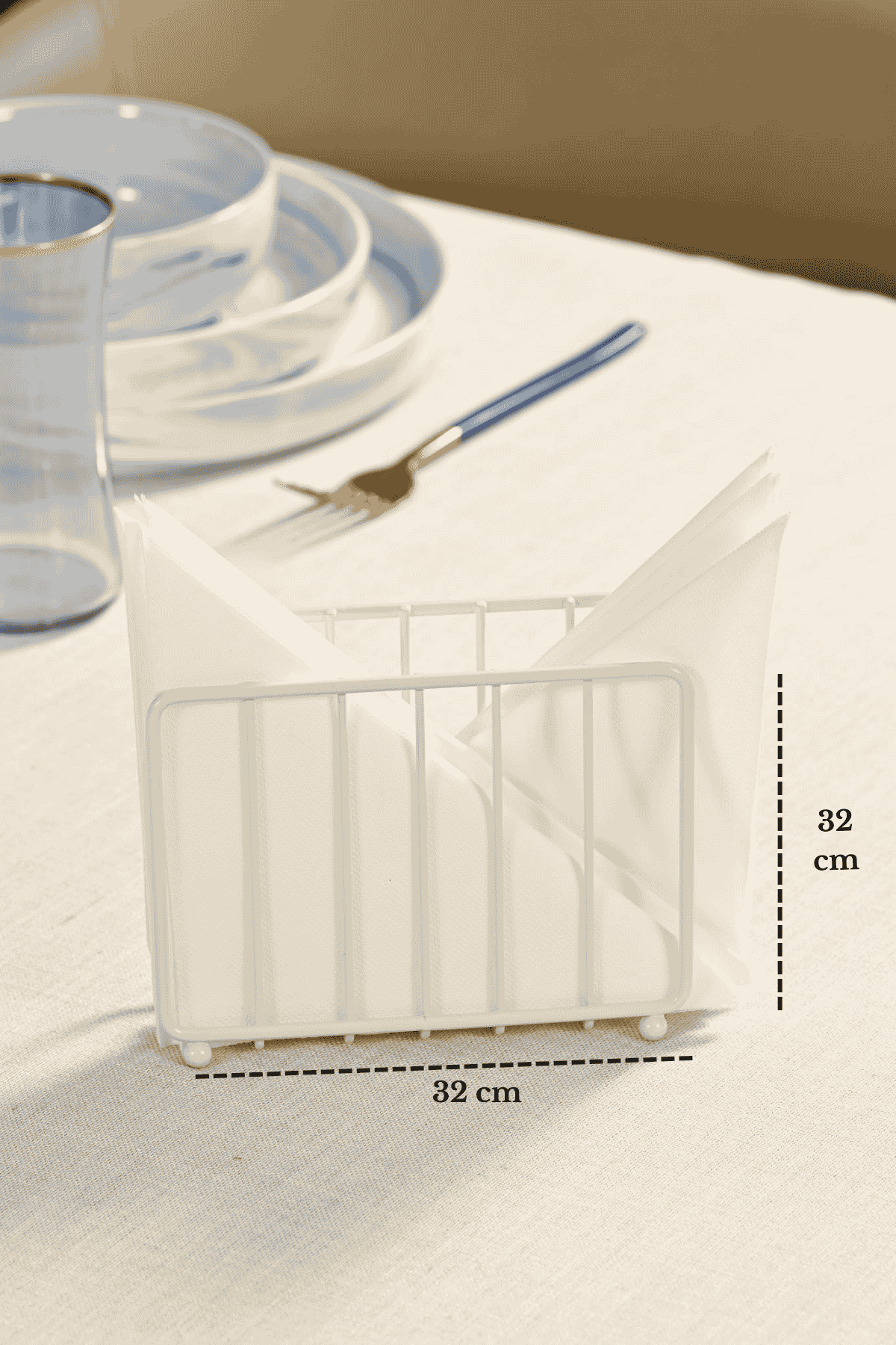 Beige Lattice Napkin Holder Napkin Stand Cafe Restaurant Hotel Decorative Stainless Metal