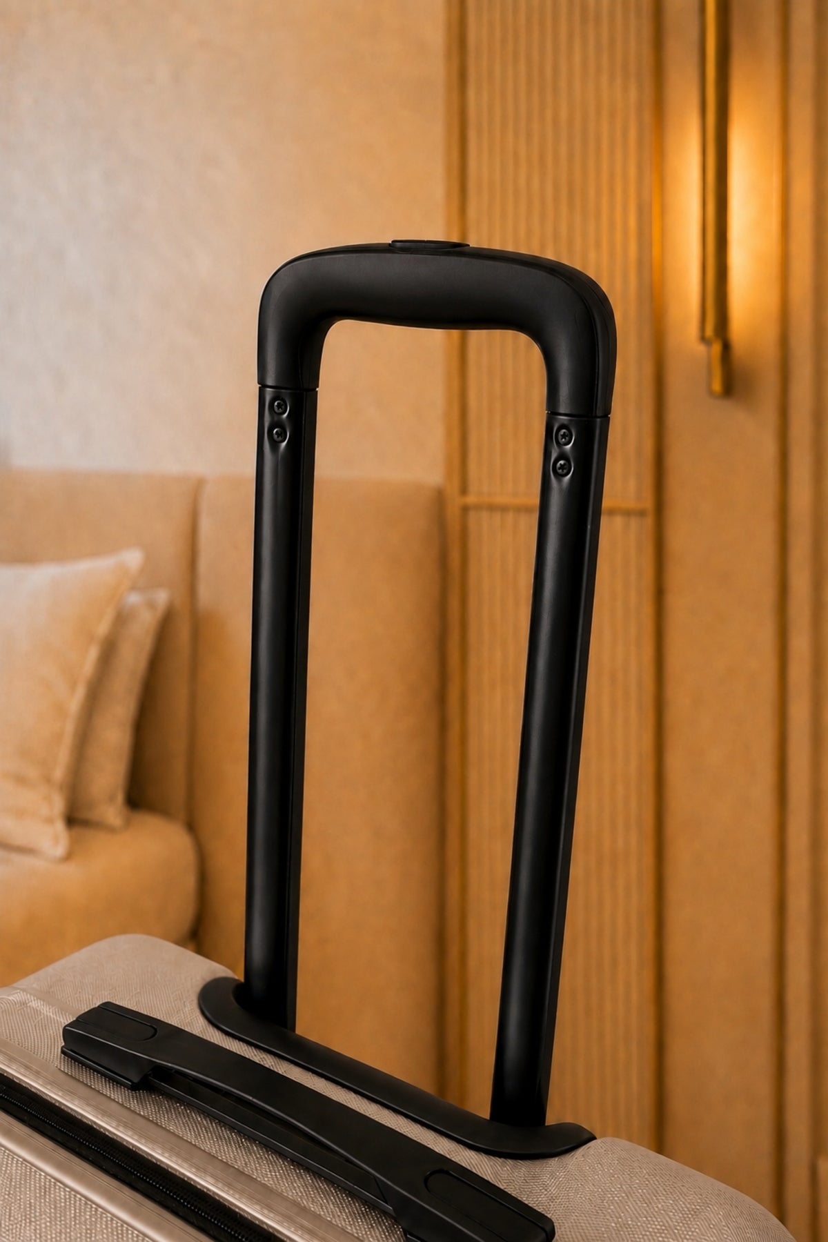 Edora Home Dayanıklı ABS 3'lü Valiz Seti Gold Kabin (Küçük) Orta Büyük Boy Bavul 360° Döner 8 Tekerlekli Hafif Garantili