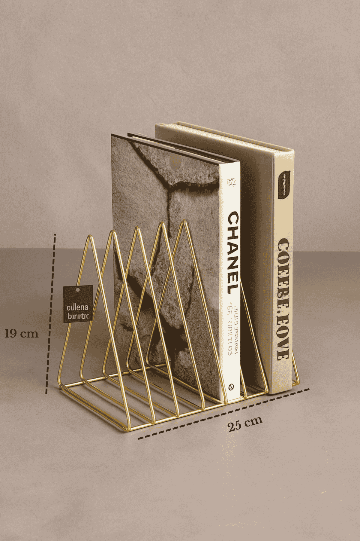 Matte Gold Desk Book Organizer Office Living Room Organizer