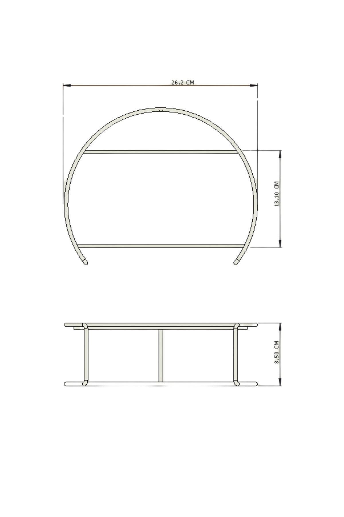 Gümüş İkili Büyük Boy Metal Sunumluk / Kırmızı Pleksi Pasta Servis Seti - Paslanmaz