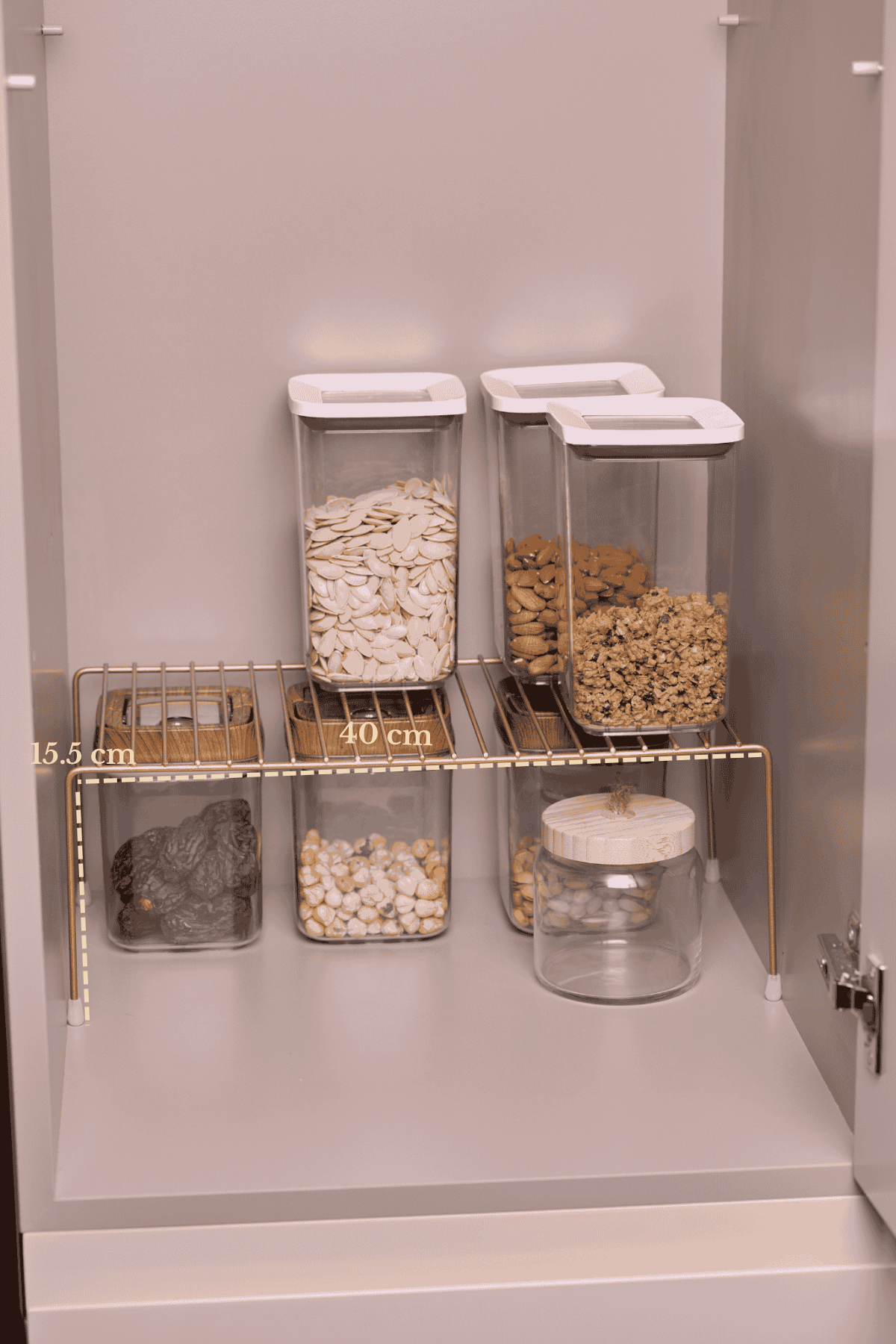 Mat Gold Dolap İçi Düzenleyici Tel Raf Fincan Tabak Kase Organizer Paslanmaz Metal