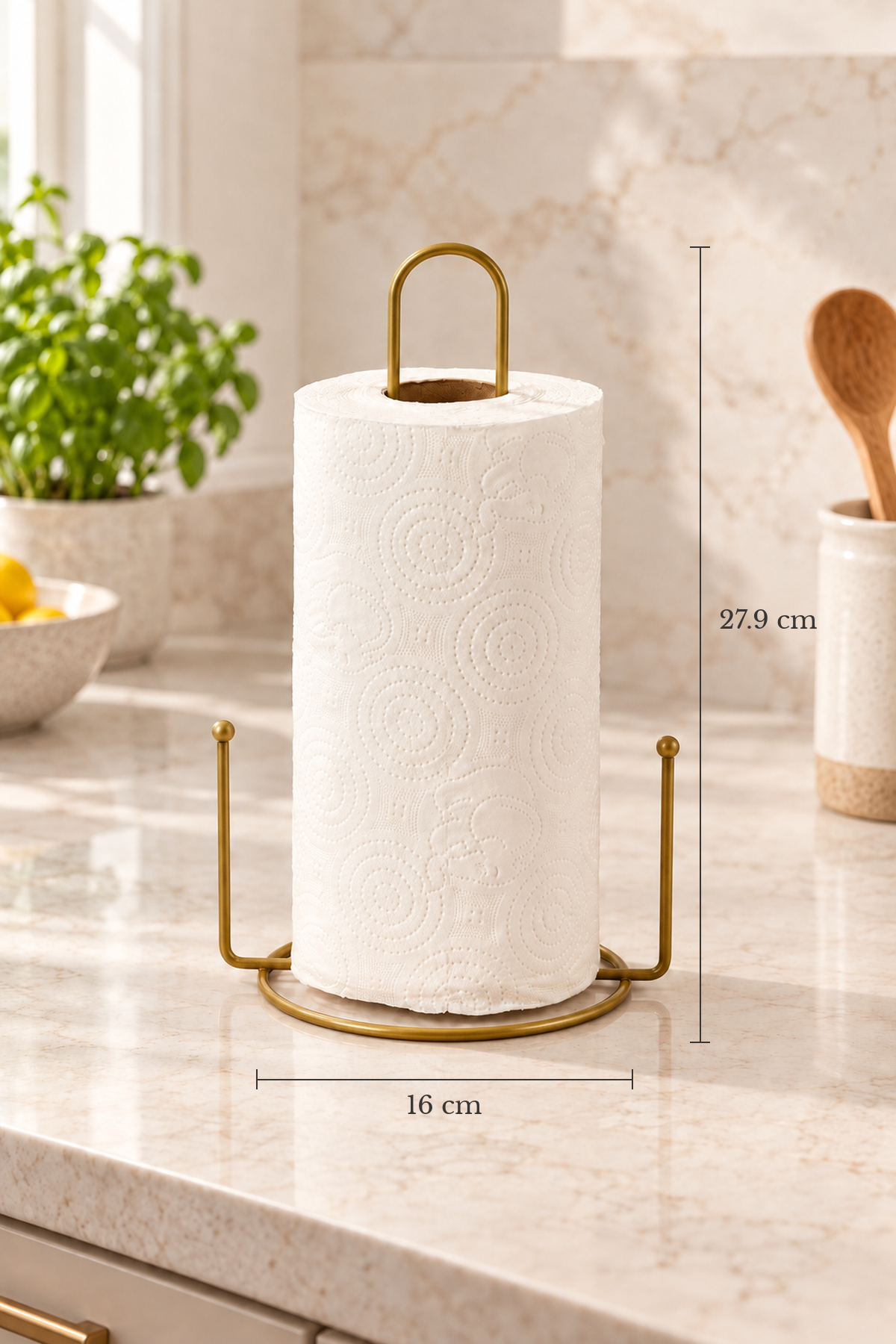 Matte Gold Beaded Paper Towel Holder Roll Towel Holder Napkin Holder Kitchen Bathroom Stainless Steel