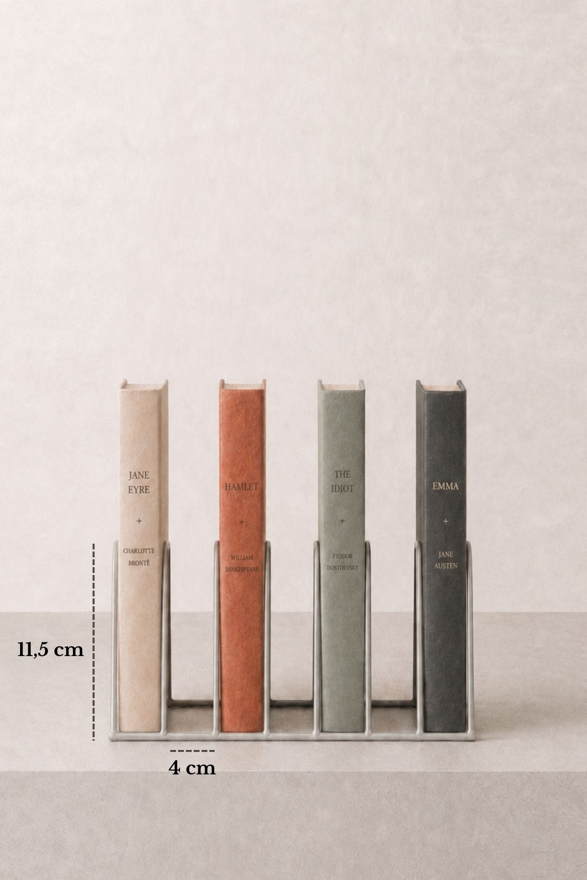 Mat Gümüş Metal 7 Bölmeli Modern Kitap Standı, Kitaplık - Masaüstü Kitap Düzenleyici