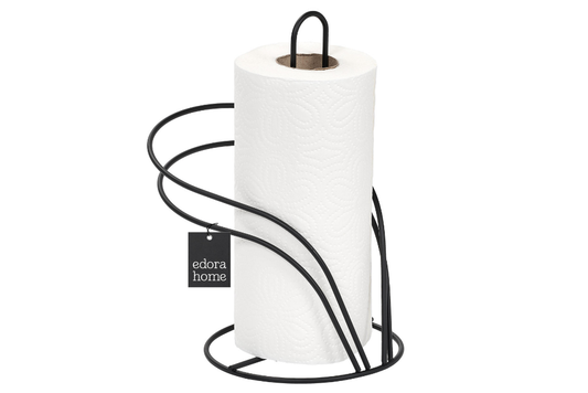 Mat Siyah Kuğu Kağıt Rulo Havluluk, Peçetelik Mutfak Banyo Çocuk Yatak Odası Aksesuar - Metal Paslanmaz