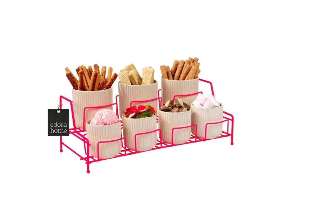 Pembe 7 Bölmeli Çok Amaçlı Kapaklı Düzenleyici Tezgah Üstü