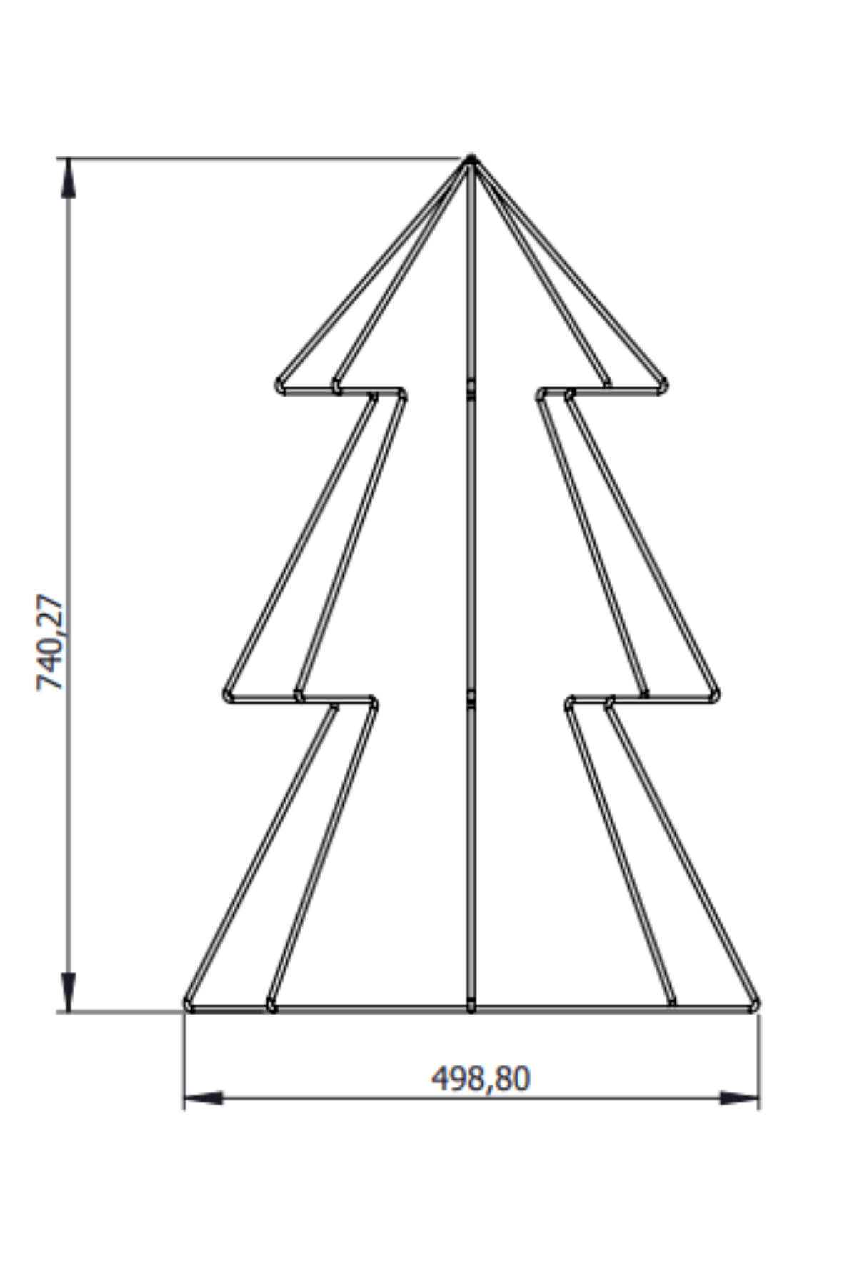 75 cm Iron-Stand Unadorned Christmas Tree