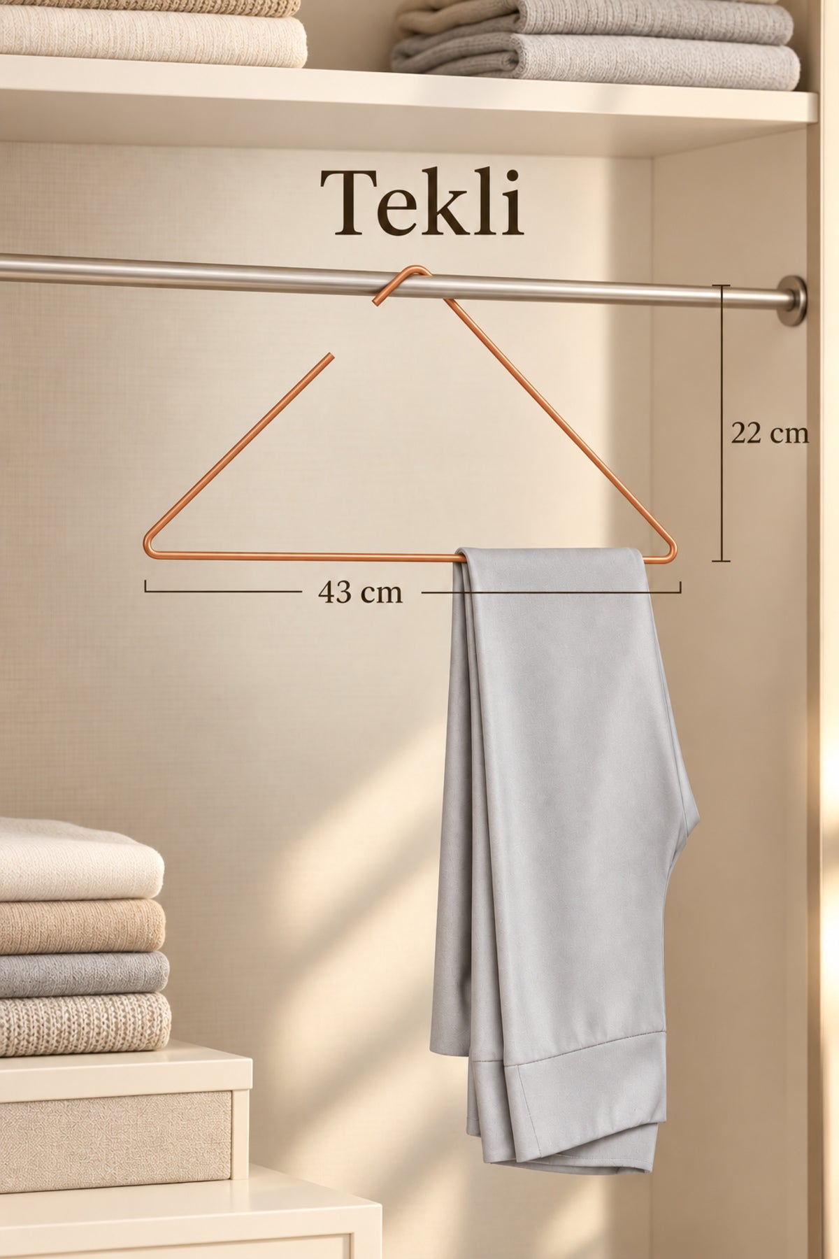 Rose Triangle Dress Hanger T-Shirt Shirt Swimsuit Hanger Store Hanger Stainless Steel