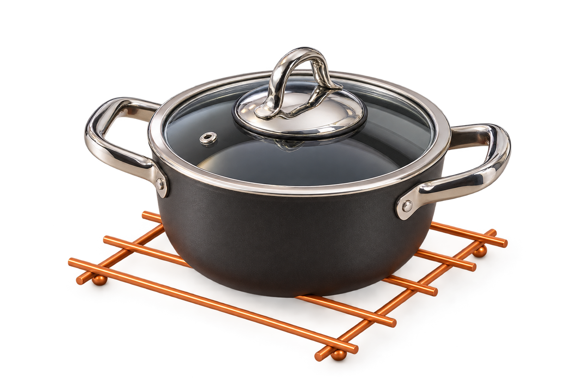 Rose Non-Flammable Trivet Pot Holder Countertop Mat Stainless Metal